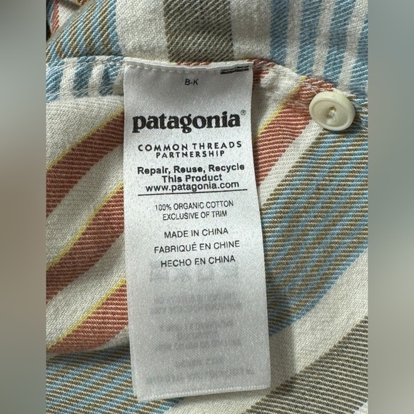 Patagonia Shirt 10 Haywood Flannel Pinyon Stripes Button Up Pocket Long Sleeve - Picture 3 of 15